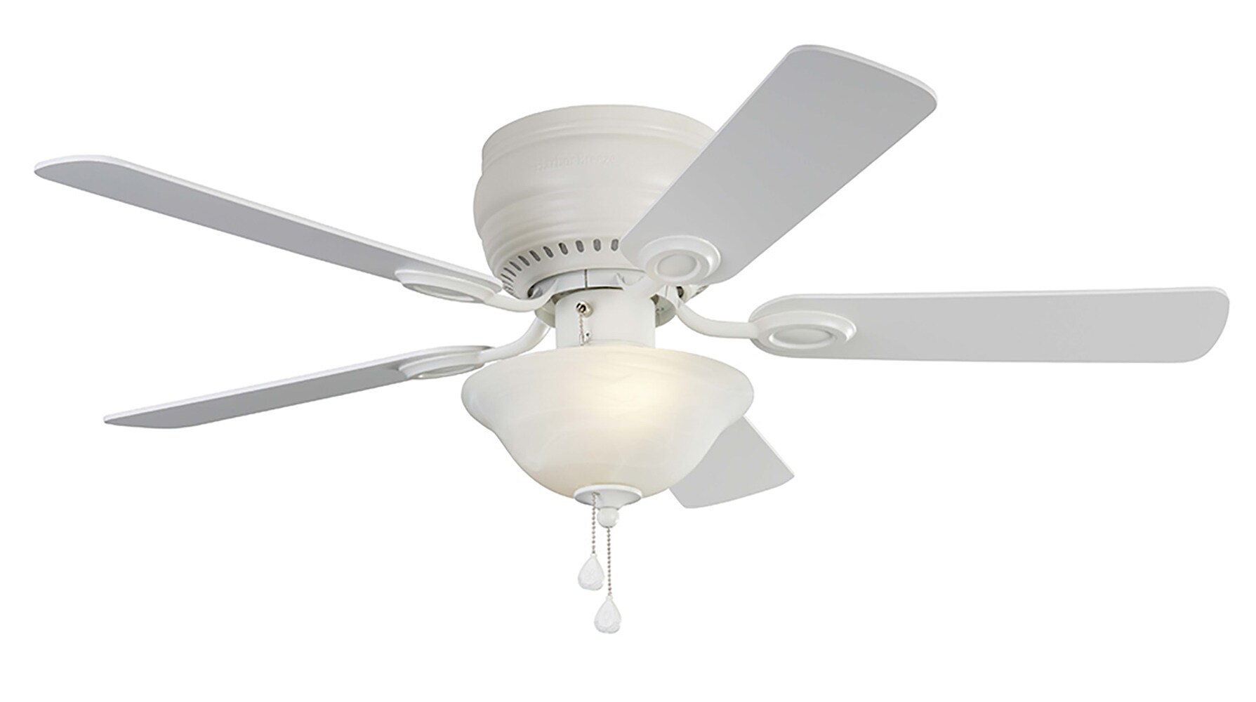 Harbor Breeze Mayfield 44-in White LED Indoor Flush Mount Ceiling Fan with  Light (5-Blade) in the Ceiling Fans department at Lowes.com