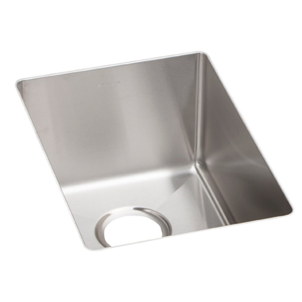 Elkay Crosstown Undermount 13.5-in x 18.5-in Polished Satin Single Bowl Stainless Steel Kitchen Sink