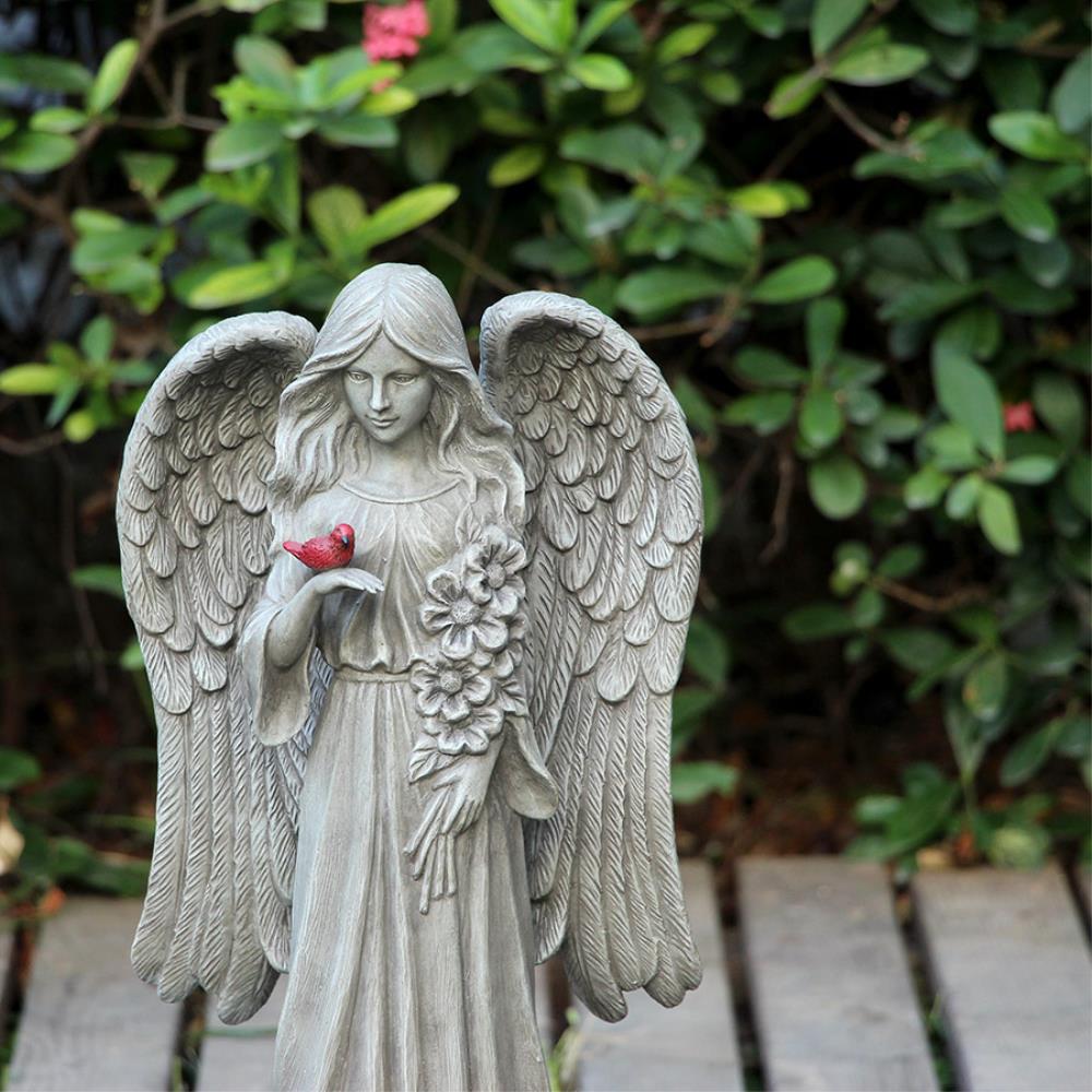 so Beautiful and Peaceful Cement Angel Hope Statue 8" Garden Art of Concrete 