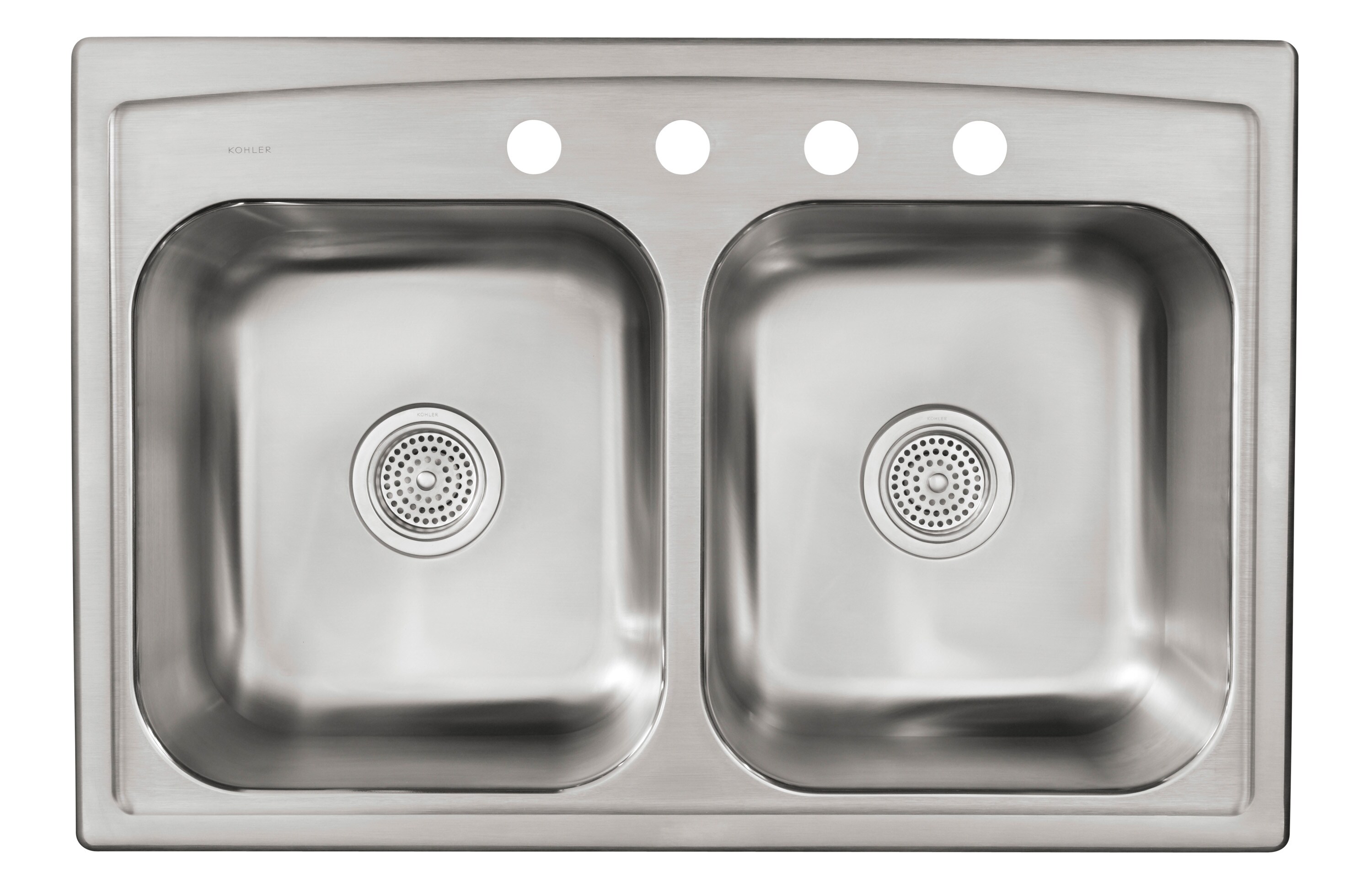 Kohler Toccata Drop In 33 In X 22 In Stainless Steel Double Equal Bowl