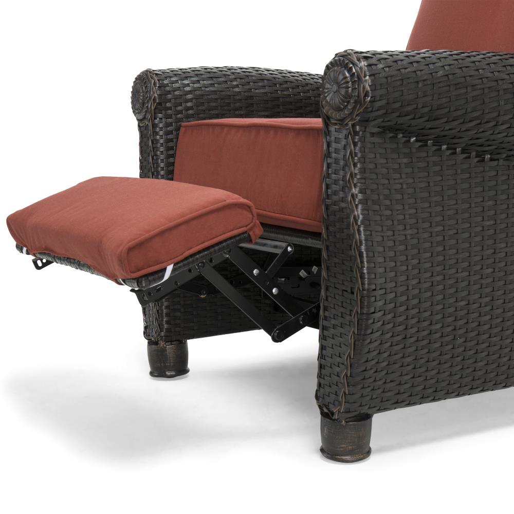 LaZBoy Outdoor Breckenridge Wicker Brown Metal Frame Spring Motion