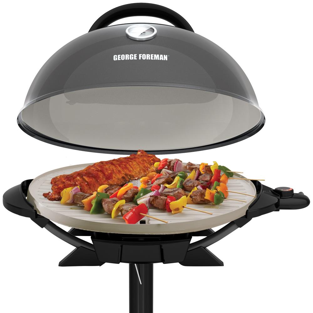 George Foreman Griglia Elettrica Barbecue Antiaderente Barbecue Grill per Indoor/Outdoor 