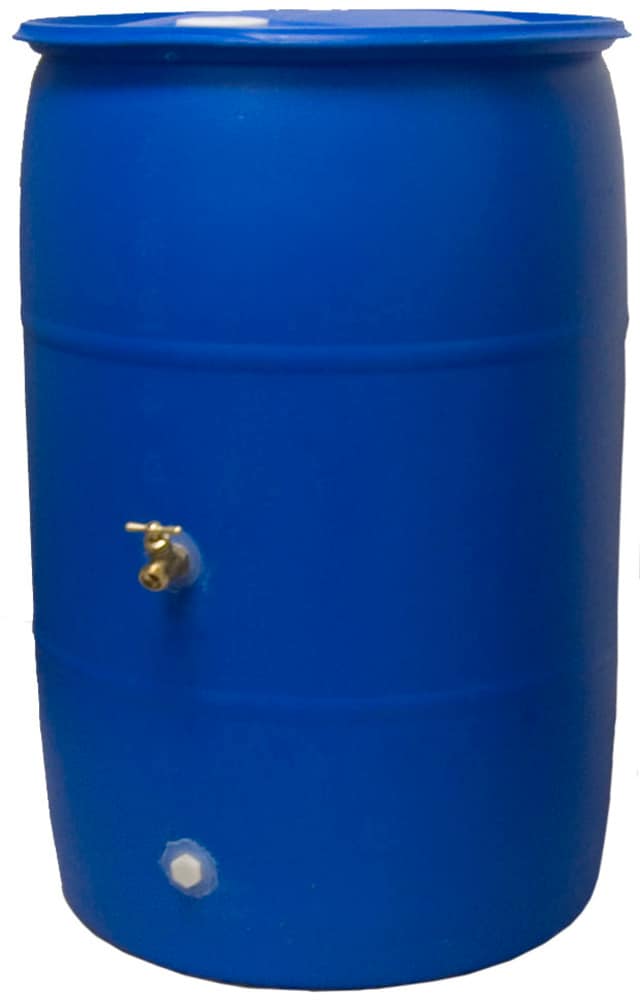 55 Gallon Plastic Manual Handle Drums 2" Faucet Valve Barrel Container Spigot 