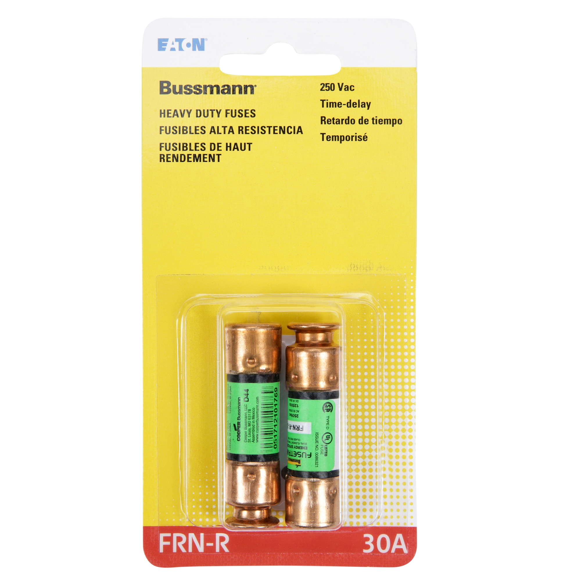 Bussmann Non-30 30 Amp One-time Cartridge Fuse 250v for sale online 