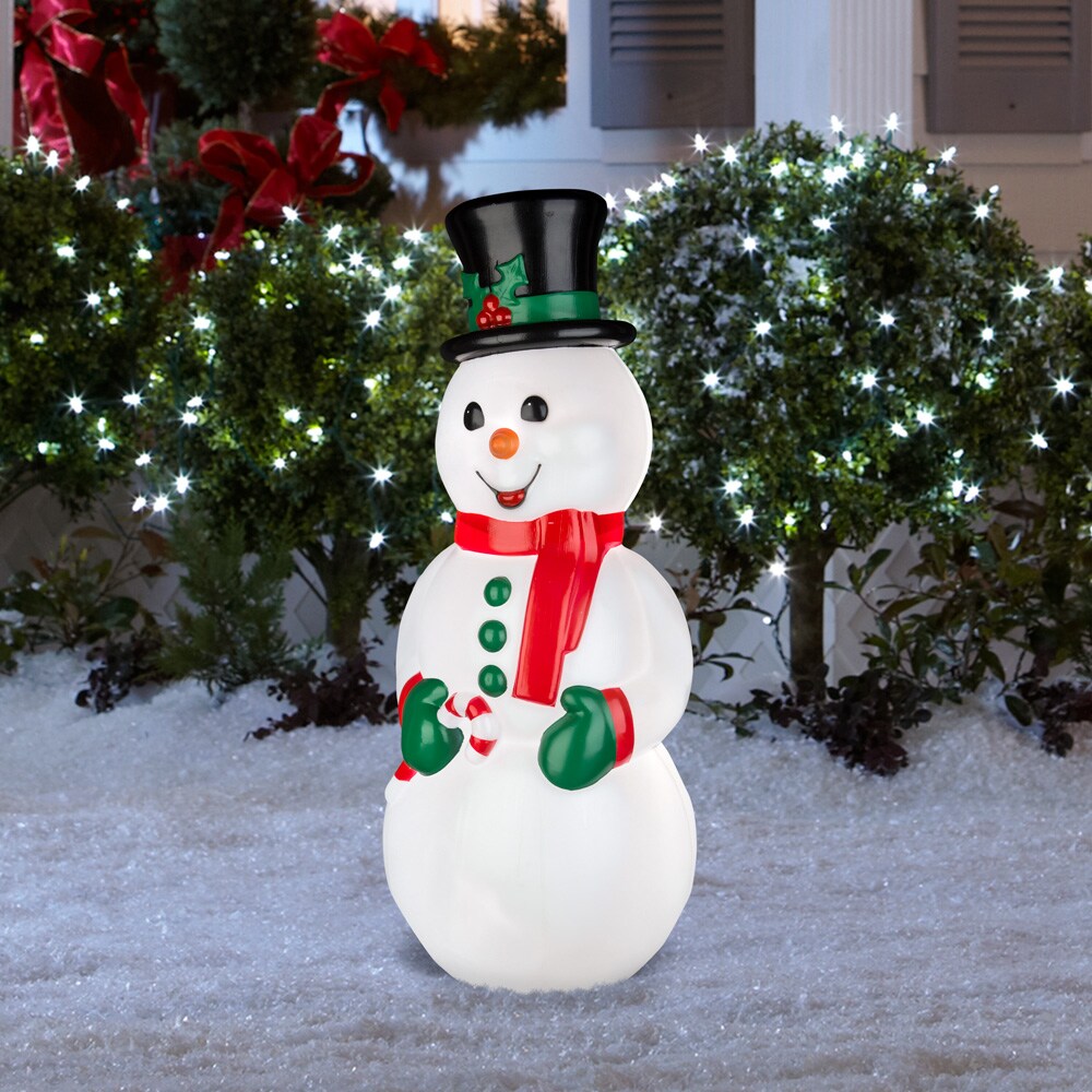 Seasonal Decor Home Decor Details about   24" Blow Mold Snowman 
