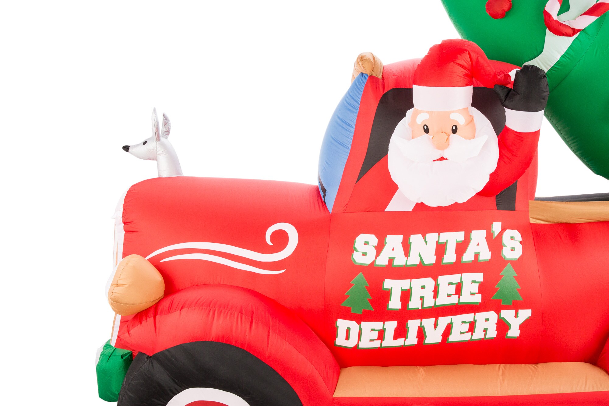 9 Ft SANTA'S TREE DELIVERY RETRO TRUCK Airblown Yard Inflatable 