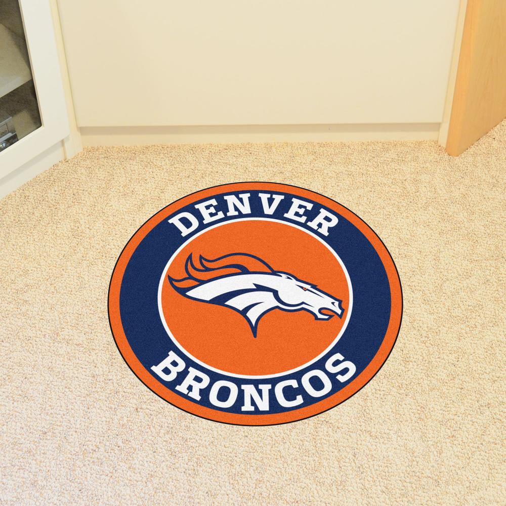 Denver Broncos Fluffy Area Rug Round Rug Bathroom Floor Mat Bedroom Door Mat 