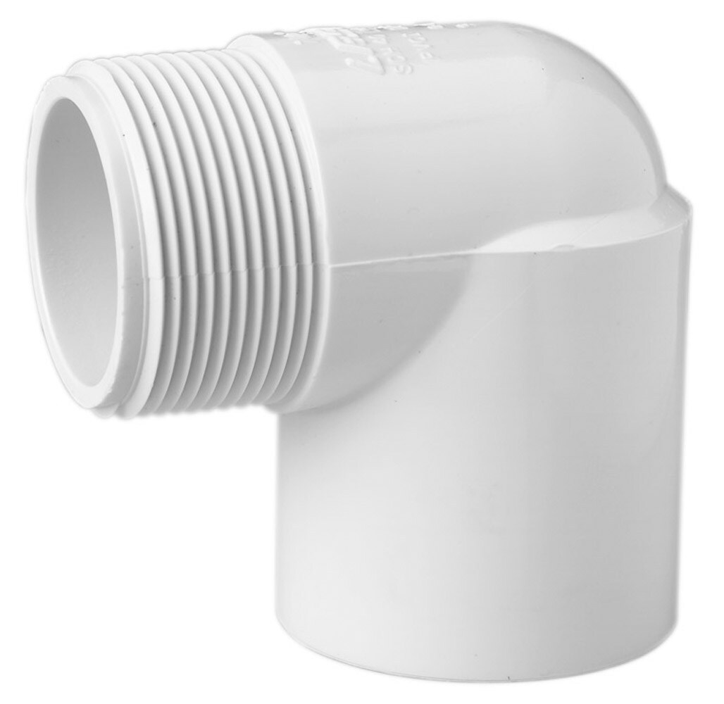 PVC Schedule 40 90 Degree Street Elbow 3/4" Pipe White Lot of 10 