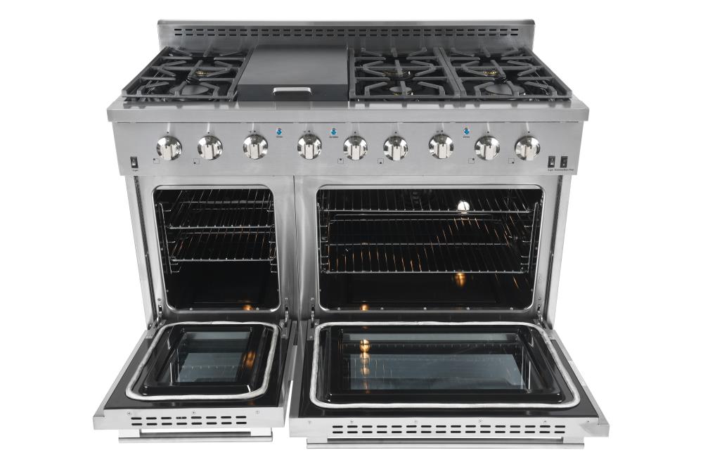 NXR LS 48in 6 Burners/Convection Oven Freestanding Double Oven Gas