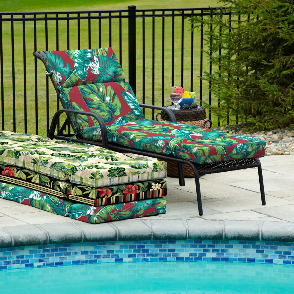 Details about   Style Selections Laguna Palm Patio Chaise Lounge Chair Cushion 