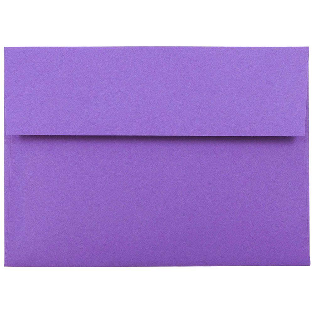 Purple Party Invite Envelope 100-Pack A7 Envelopes 5.25 x 7.25 inches 