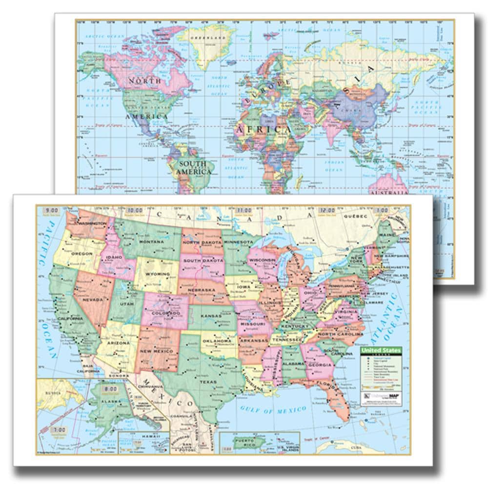 World Notebook Map Kappa Maps United States 