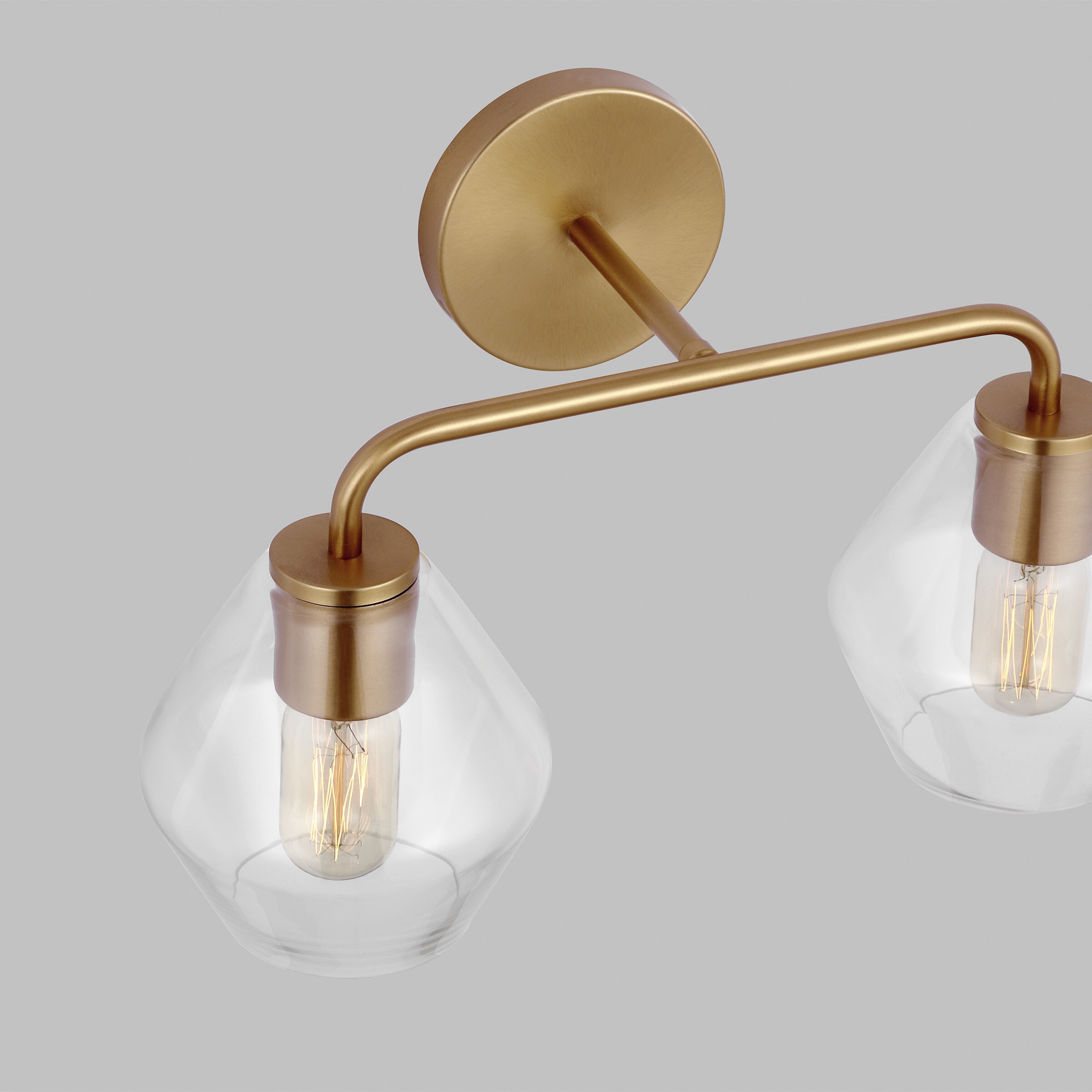 Sea Gull Lighting Jett 17 In 2 Light Satin Brass Transitional Vanity Light In The Vanity Lights 3177