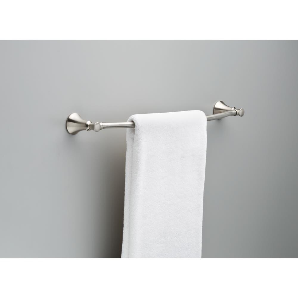 Details about   Delta Valdosta Brushed Nickel Bathroom Accessory Towel Bar Ring Tissue Holder 