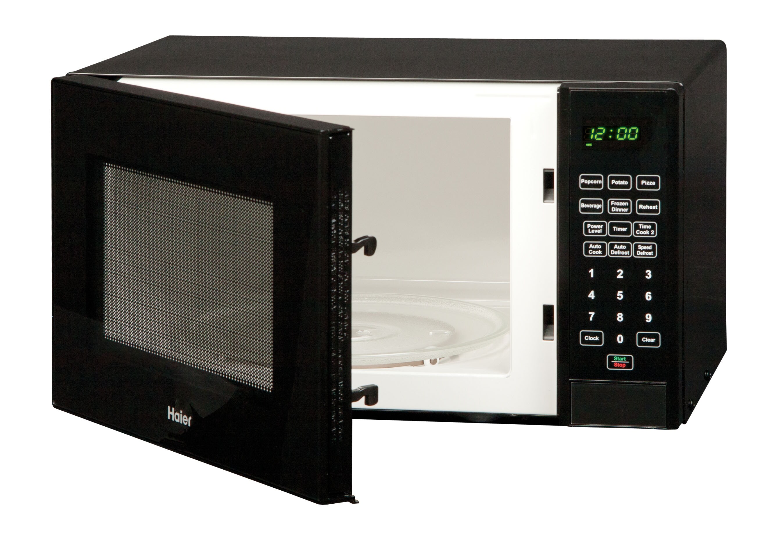 Haier 0.9-cu Ft 900-Watt Countertop Microwave (Black) At Lowes.com