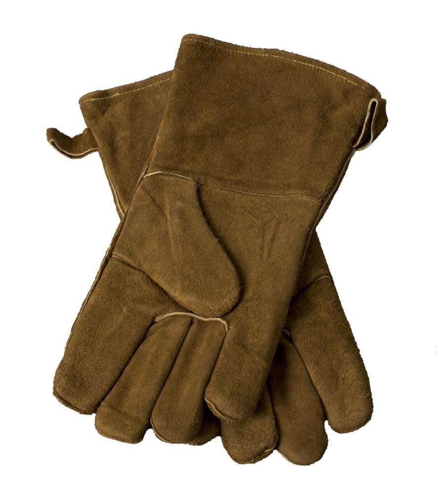 Thermal Heat Insulated-Deer Skin Suede Leather Heatlok Gloves-Black-GRAY-Medium 