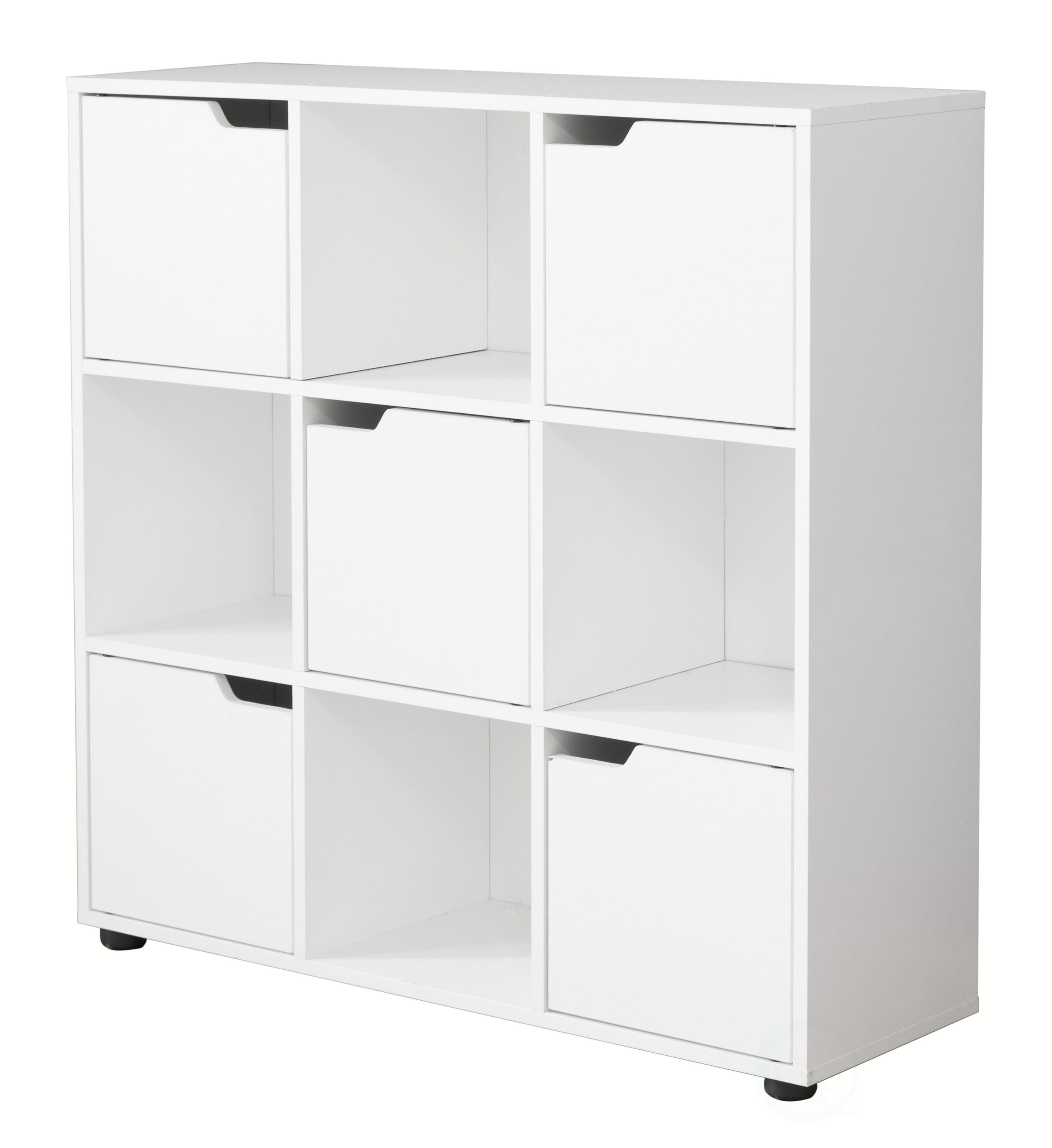 6 Cube Wooden Bookcase Shelving Display Shelves Storage Unit Wood Shelf Door