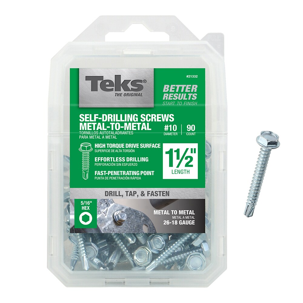 SELF DRILLING TEK SCREWS WITH SEALING WASHERS ZINC PLATED FOR HEAVY THICK METAL 