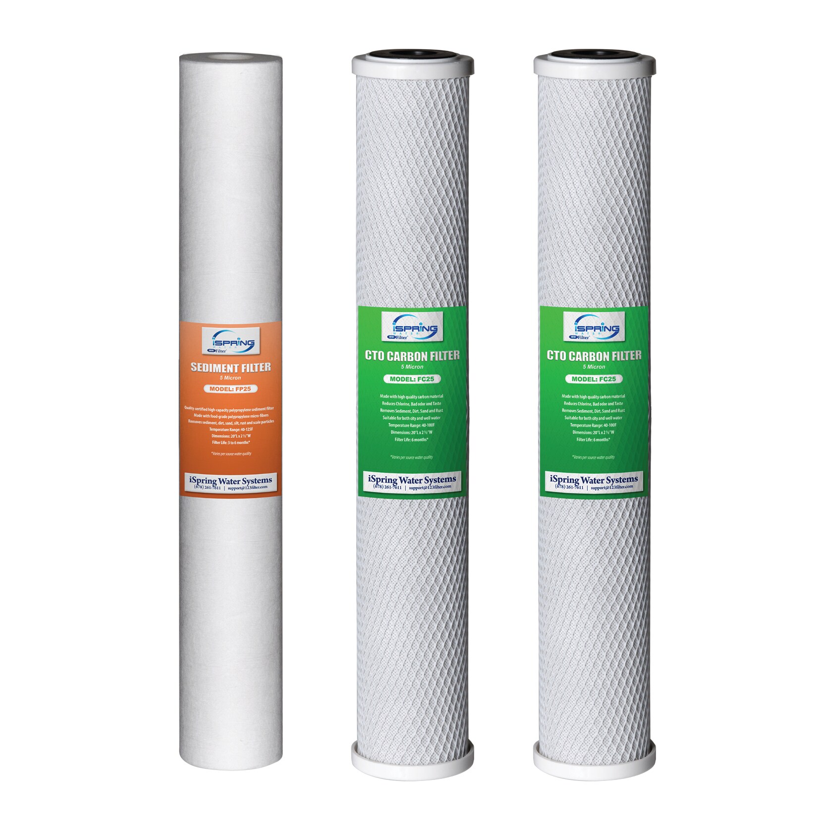 FILTER Sediment and 1-Micron Carbon Replacement for Whole House Water Filtration 3-Pack 