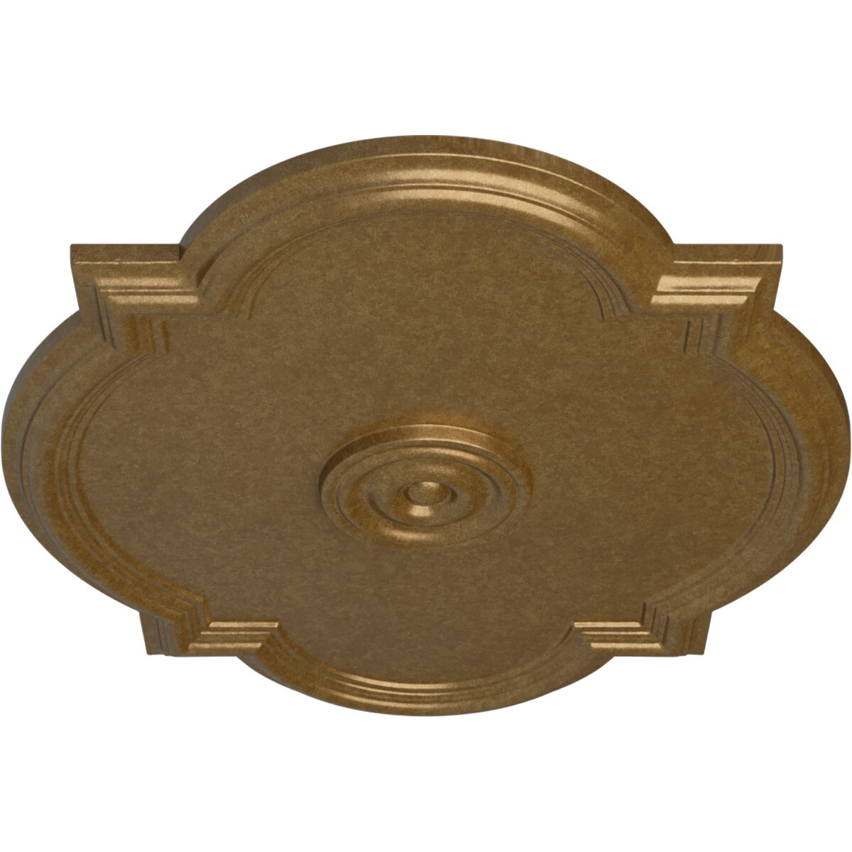 Ekena Millwork Waltz 20.5-in W x 24-in L Pale Gold Polyurethane Ceiling Medallion