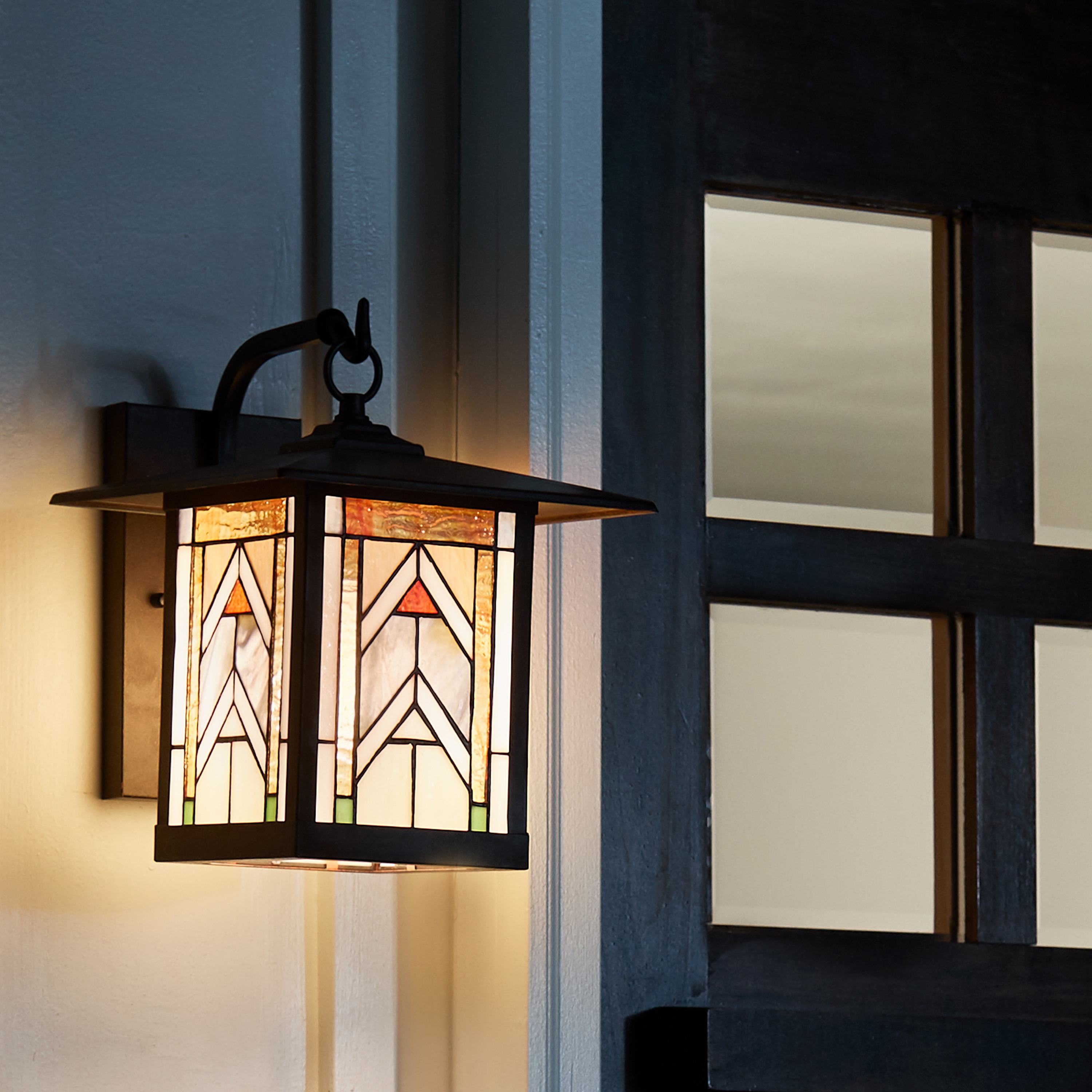 Wall lamp oriental lantern for indoor and garden terracotta 37 