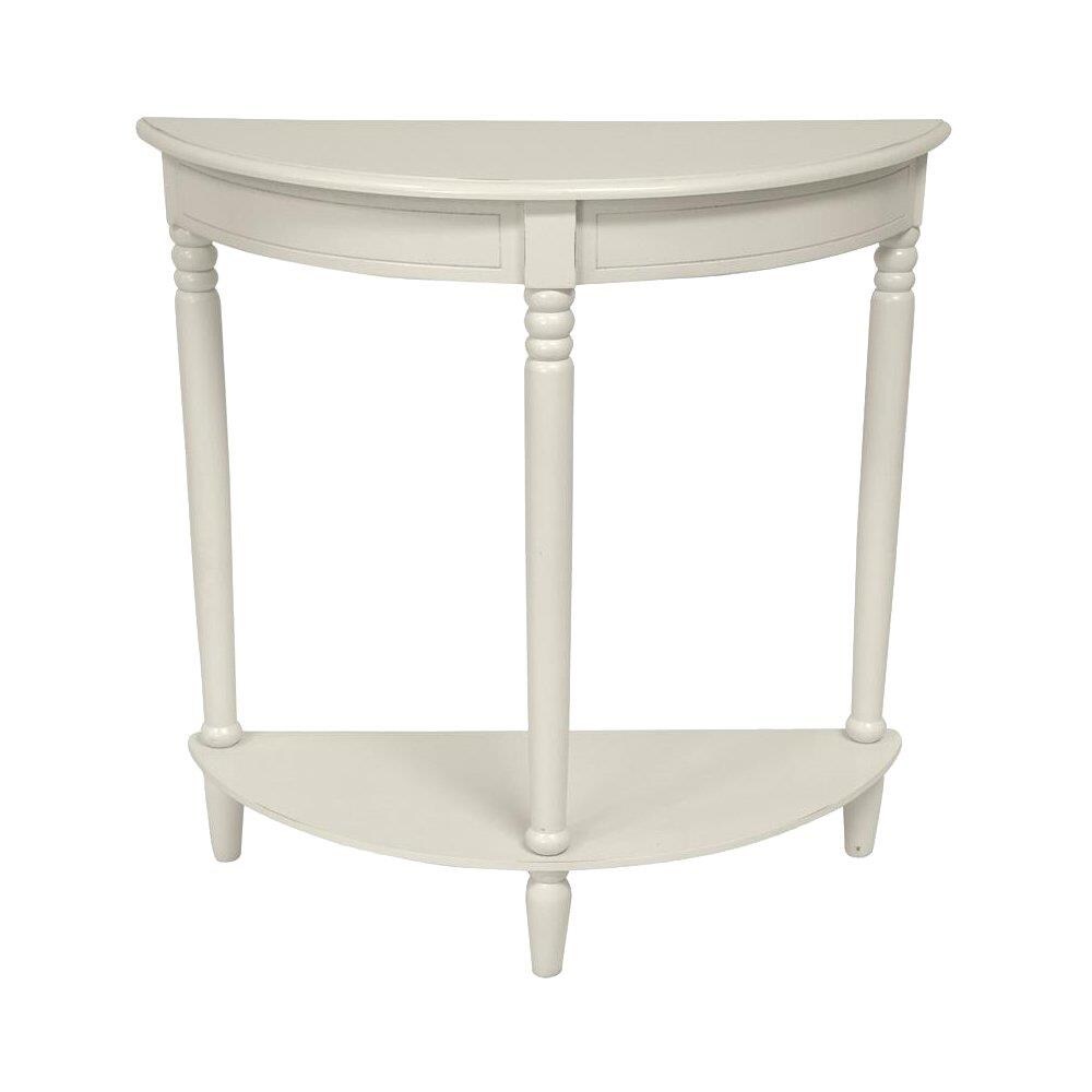 half round console table white