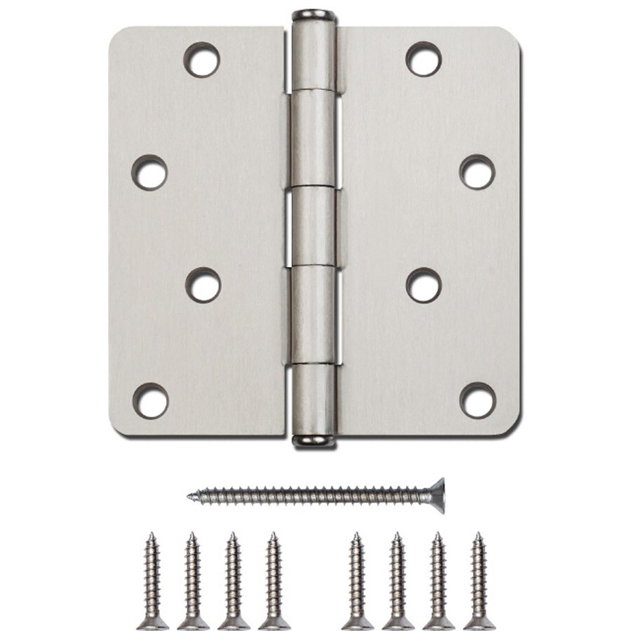 Color : Silver, Size : 4 Pack Stainless Steel Door Hinges 4 Pieces of 4x3 Inch Heavy Hinge Hardware Door Hinge with 32 Pieces of Screws for Internal External Doors 