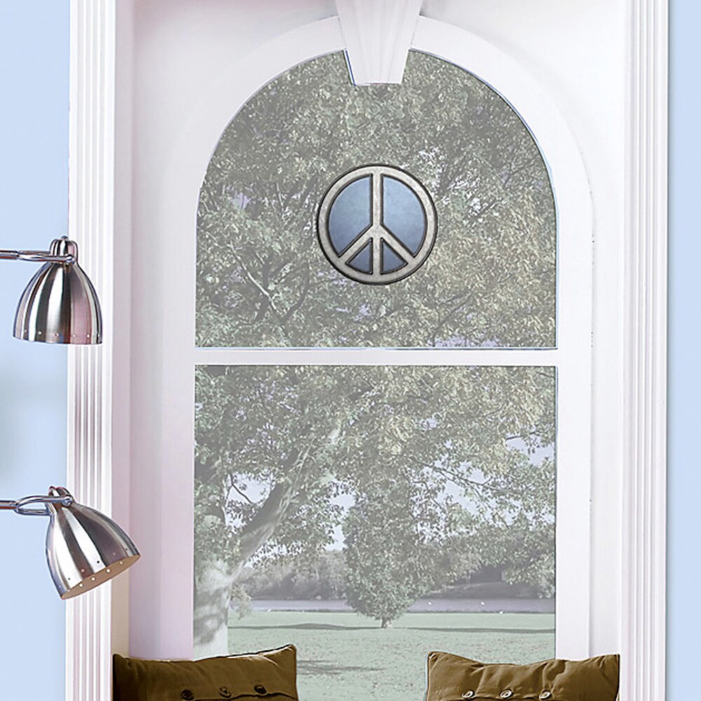 Brewster Wallcovering 9 In X 9 In Clear Stained Glass Applique Window Film In The Window Film