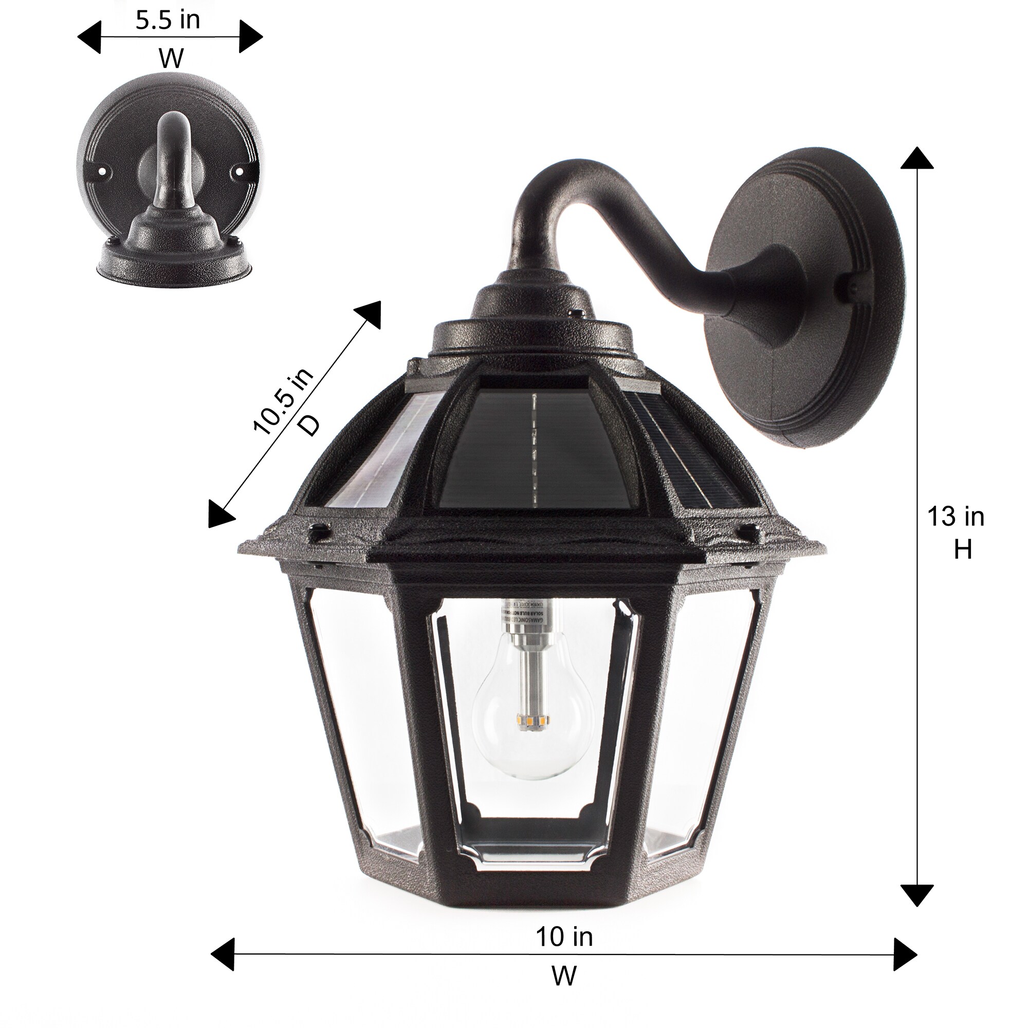 1XCOLORFUL LED SOLAR LIGHTS OUTDOOR IP65 WATERPROOF GARDEN LAMP WALL LANTERN 