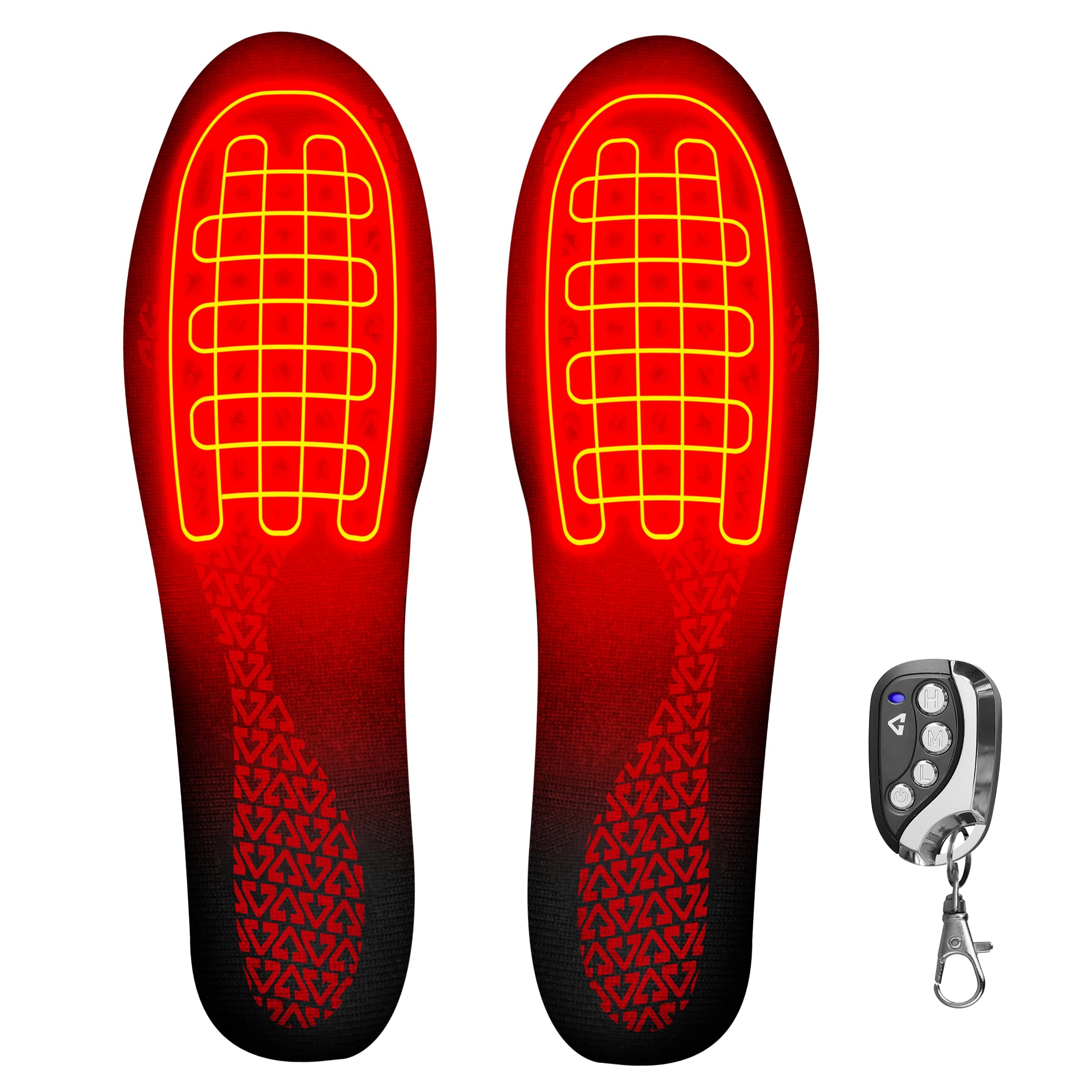 Electric Heated Shoe Insoles Sole Foot Warmer Feet Rechargeable w/Remote Control 