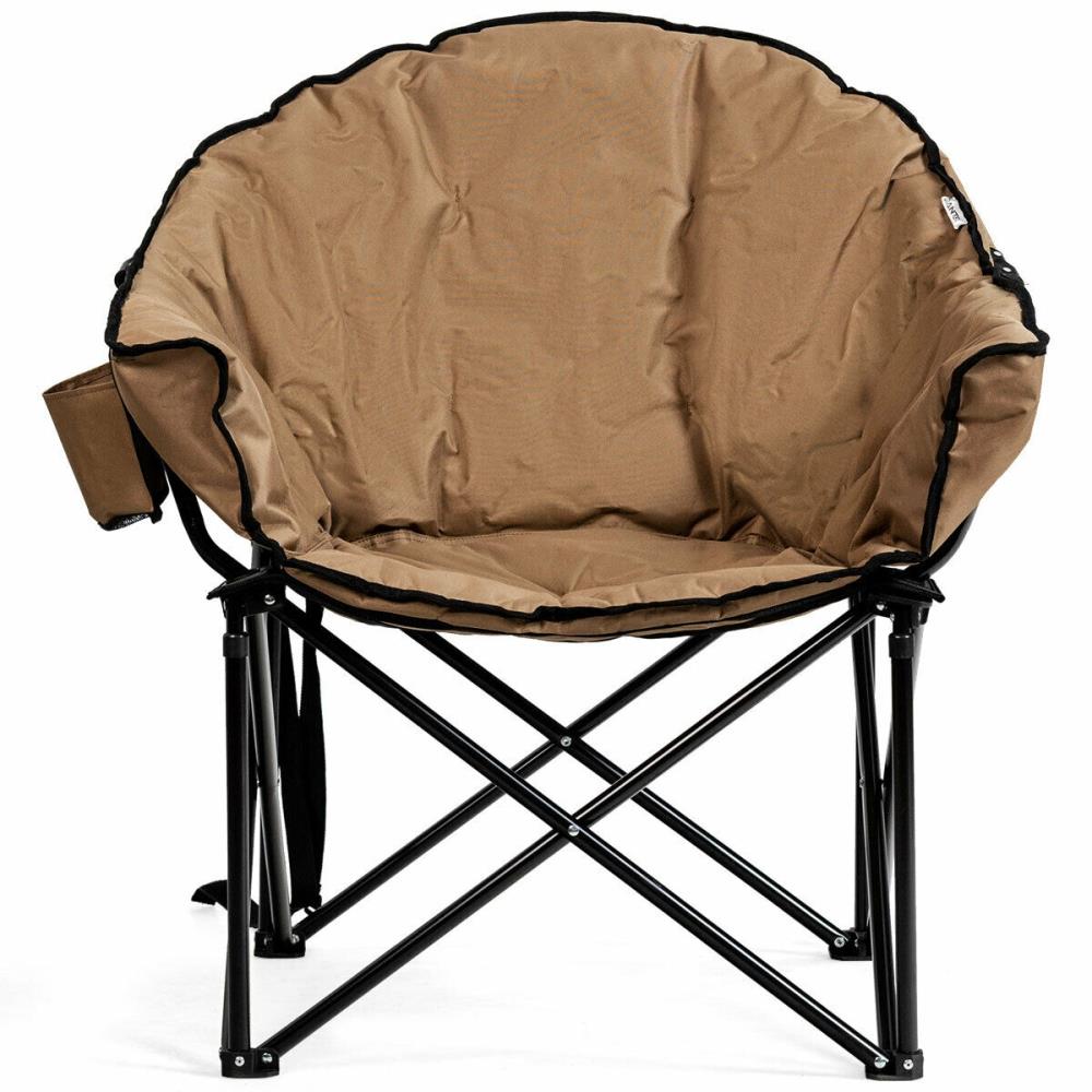 Moon Folding Chair Portable Couch Lazy Chair Soft  Cloth Cushion Warm Seat 