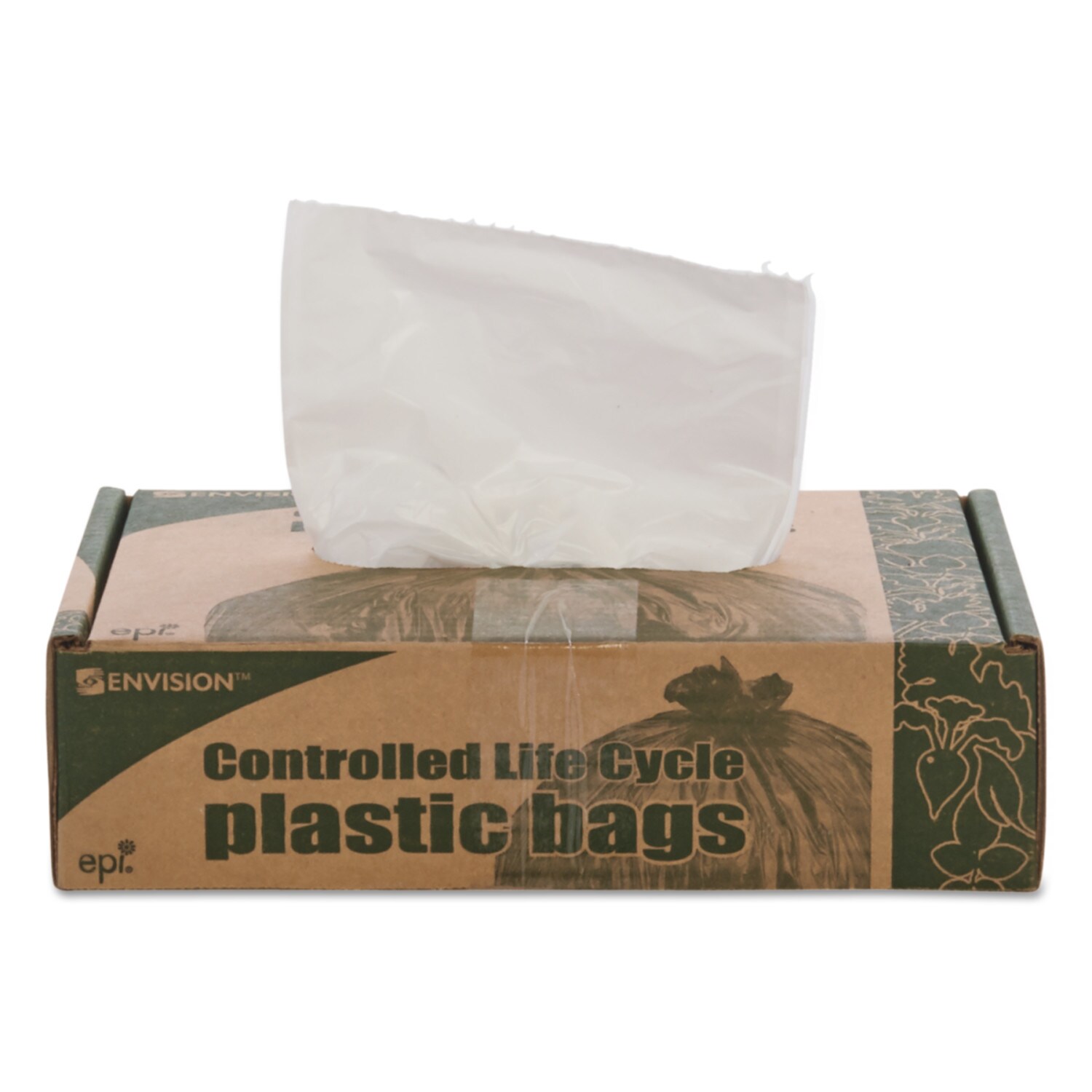 Plastic Trash Garbage Bag 13 Gal 120/Box Stout Medium Grade .7mil 2x30 White 