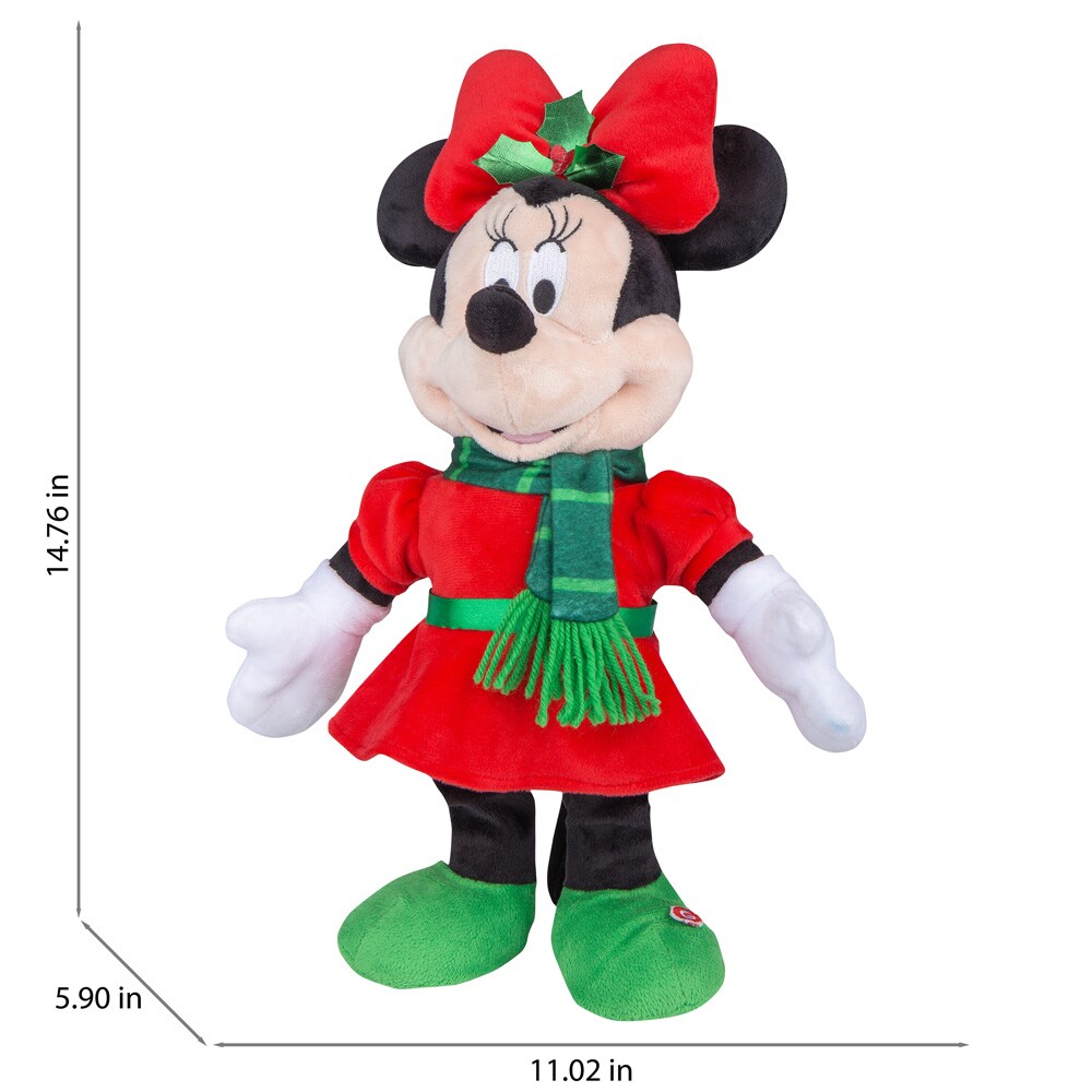 Disney Minnie Mouse Christmas 13” Animated Dancing Music # New 
