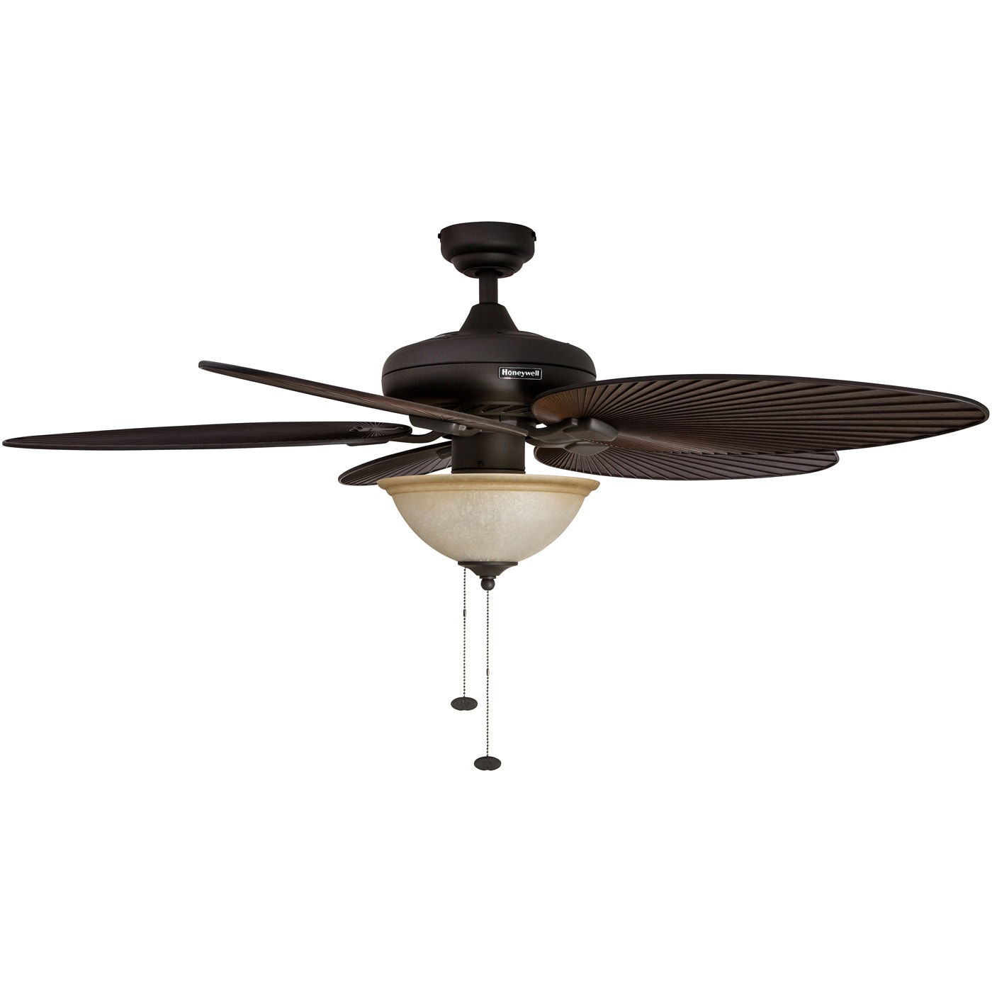 Honeywell Palm Island 52-in Bronze LED Indoor/Outdoor Ceiling Fan with  Light (5-Blade)
