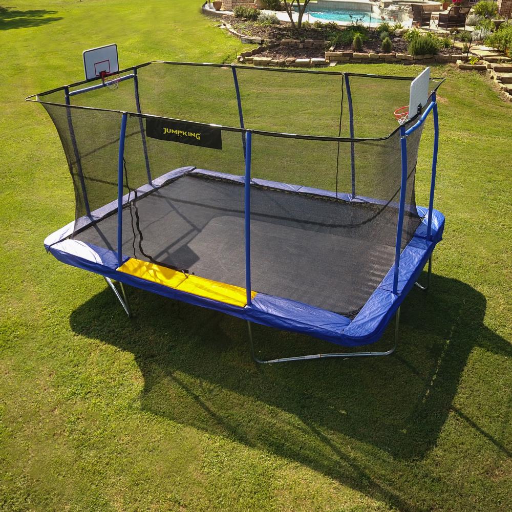 Jumpking 15-ft Rectangle Trampoline with Enclosure in the Trampolines department at Lowes.com