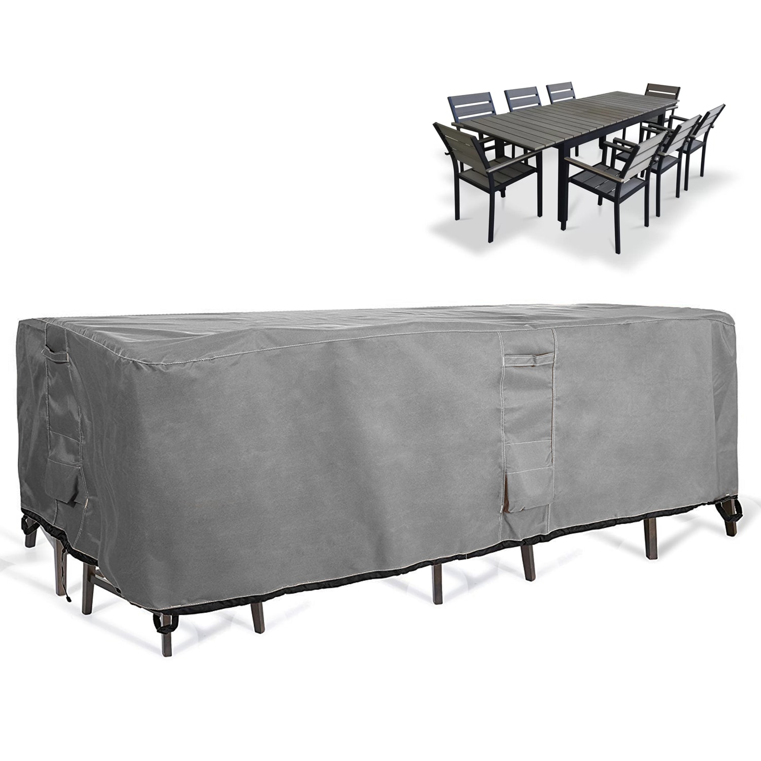 Waterproof Garden Patio Furniture Cover Rectangular Outdoor Rattan Table Cover 