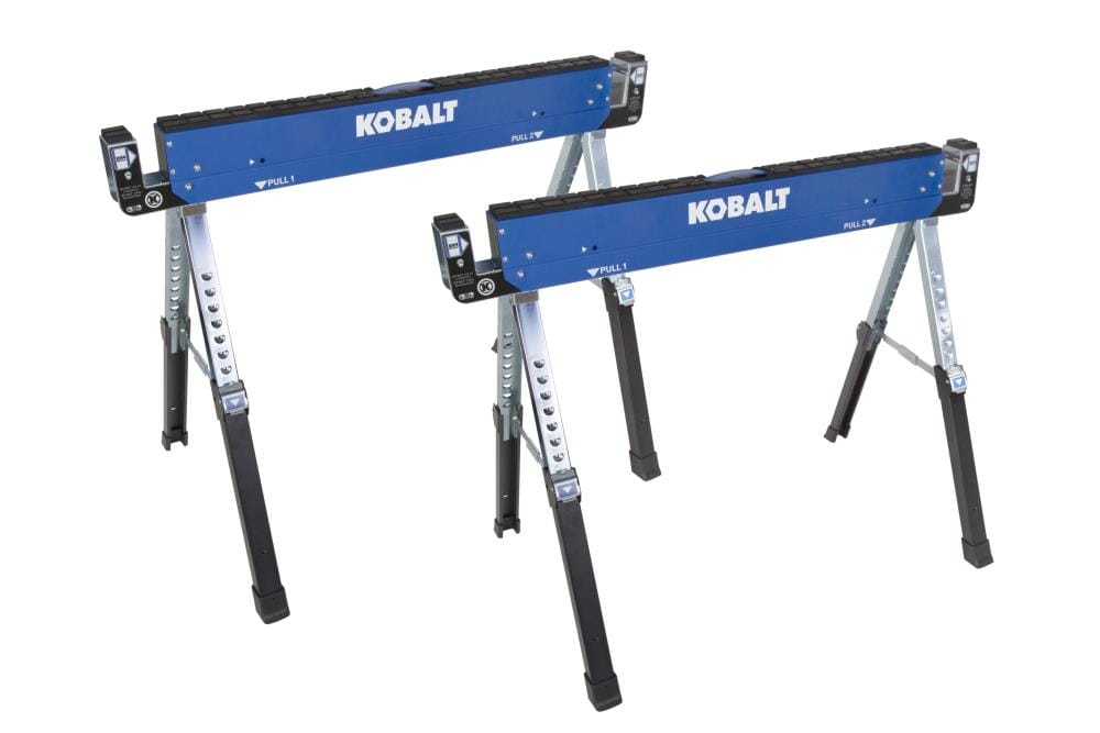 800-lb Kobalt 2-Pack 42-in W x 32-in H Steel Adjustable Saw Horse