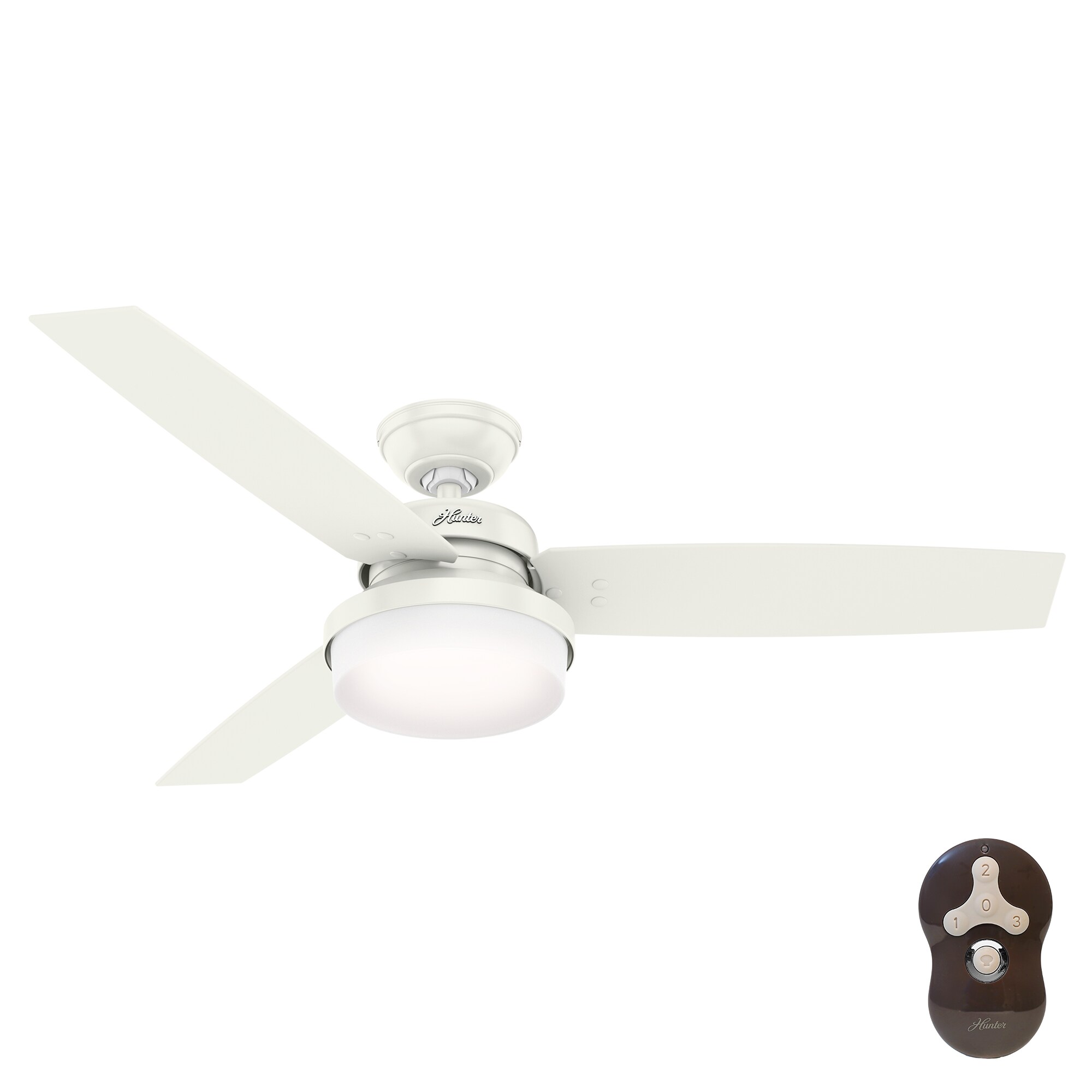 Hunter 52" Sentinel Premier Bronze Ceiling Fan with Light and Remote 
