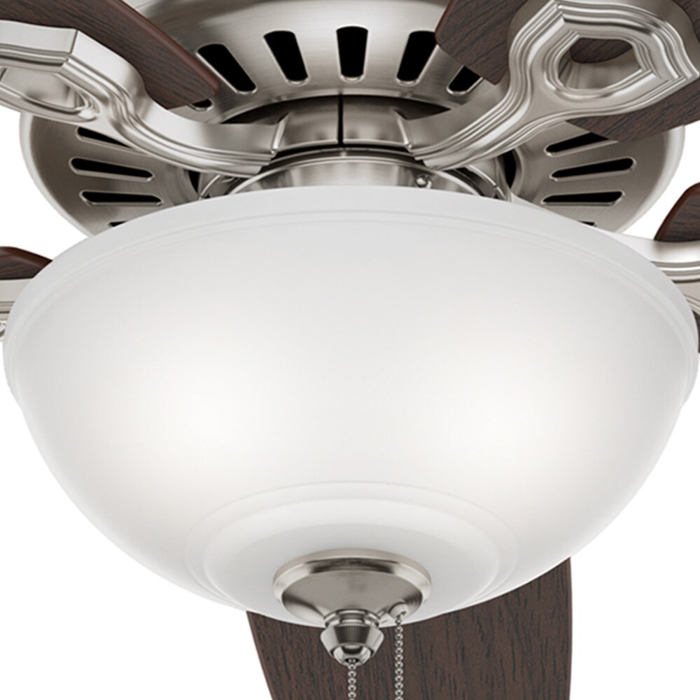 Hunter Builder Deluxe 52 In Brushed Nickel Ceiling Fan with Light Kit 53090 