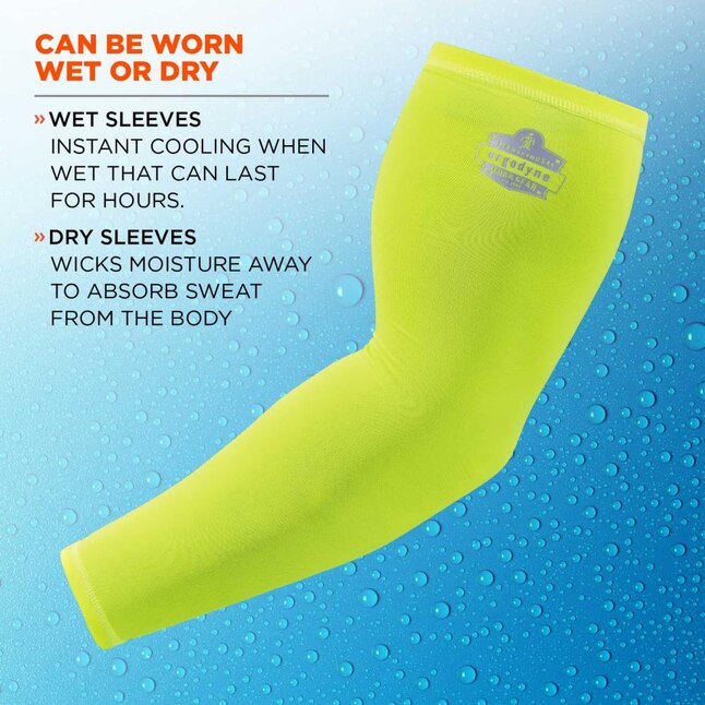 Ergodyne Lime Synthetic Cooling Arm Sleeves in the Cooling Clothing  department at Lowes.com