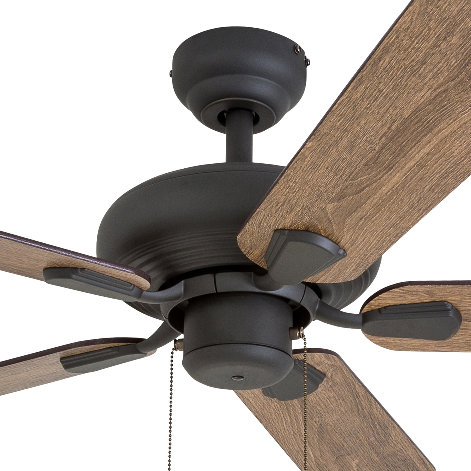Prominence Home Walnut Creek 42-in Aged Bronze Indoor Downrod or Flush Mount Ceiling Fan with Remote (5-Blade)