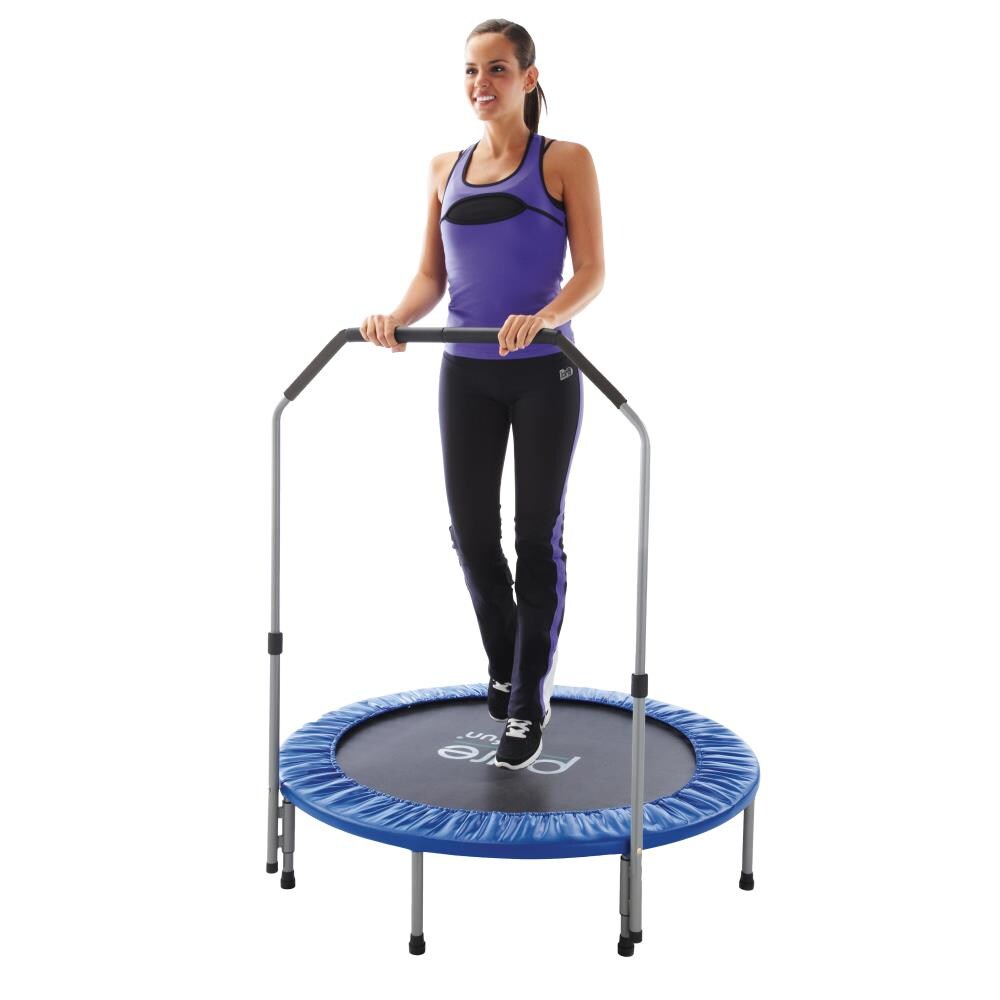 FitnessClub 40" Mini Rebounder Trampoline Jump Workout Exercise W/Hand Rail 