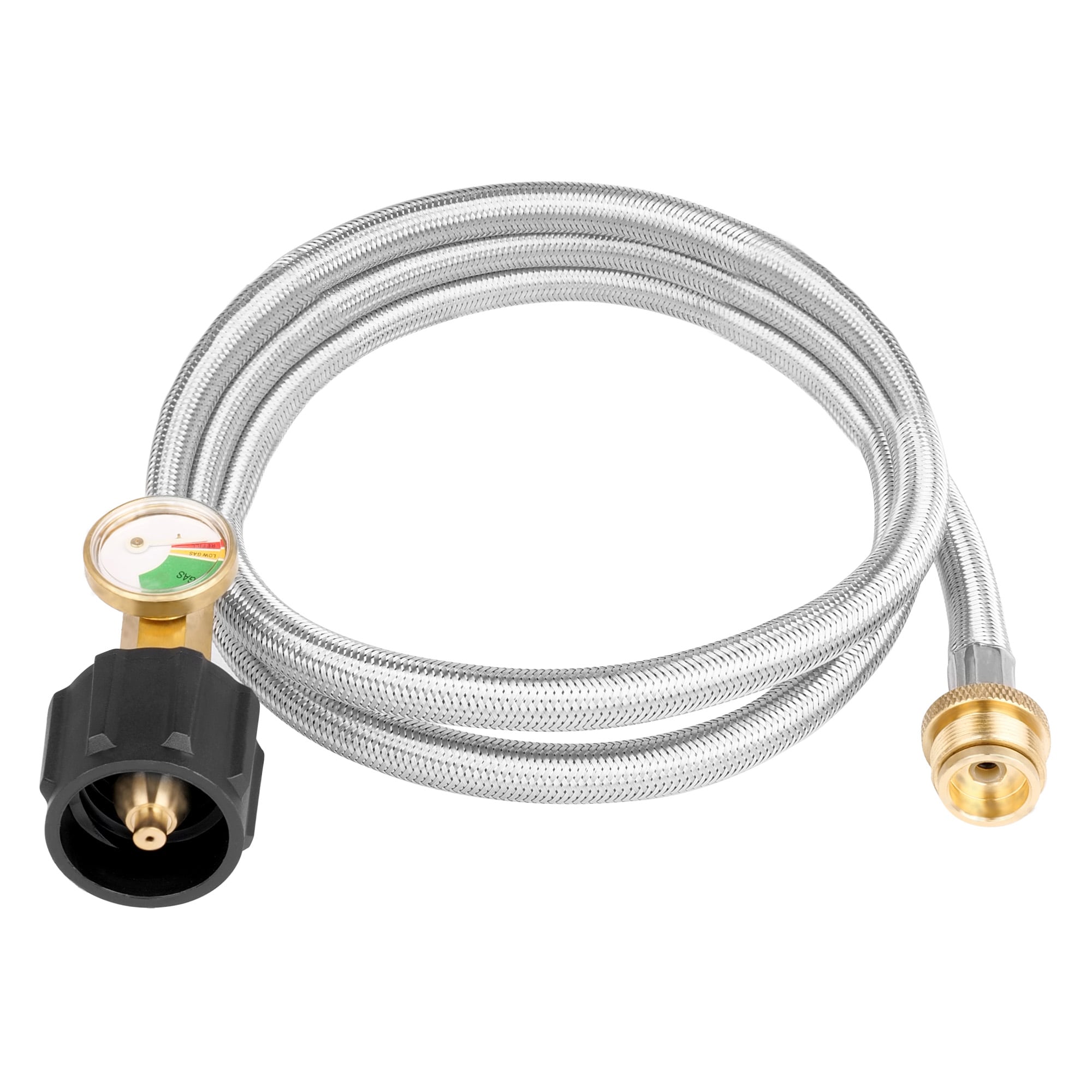 Tank... GASPRO 10FT Stainless Braided Propane Hose Adapter 1lb to 20lb 
