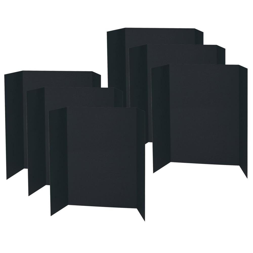 Corrugated Cardboard 36 x 48 inches Black Tri-fold Display Board Pack of 12