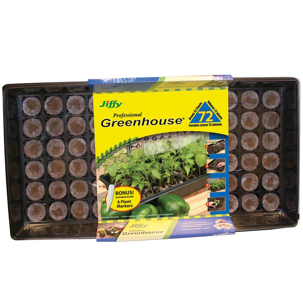 SEED STARTER KIT TRAY 72 Piece Seedling Plant Label Peat Pellets Greenhouse Dome 