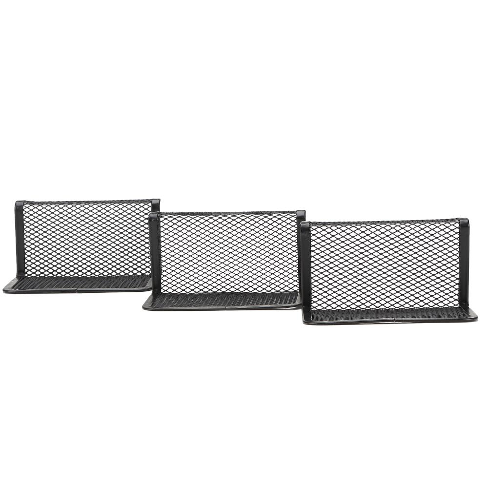 3 Pack Capacity 50 Cards Black Mesh Business Card Display Gwill Metal Mesh Business Card Holder for Desk Office Business Card Holders Mesh Collection Organizer for Name Card 