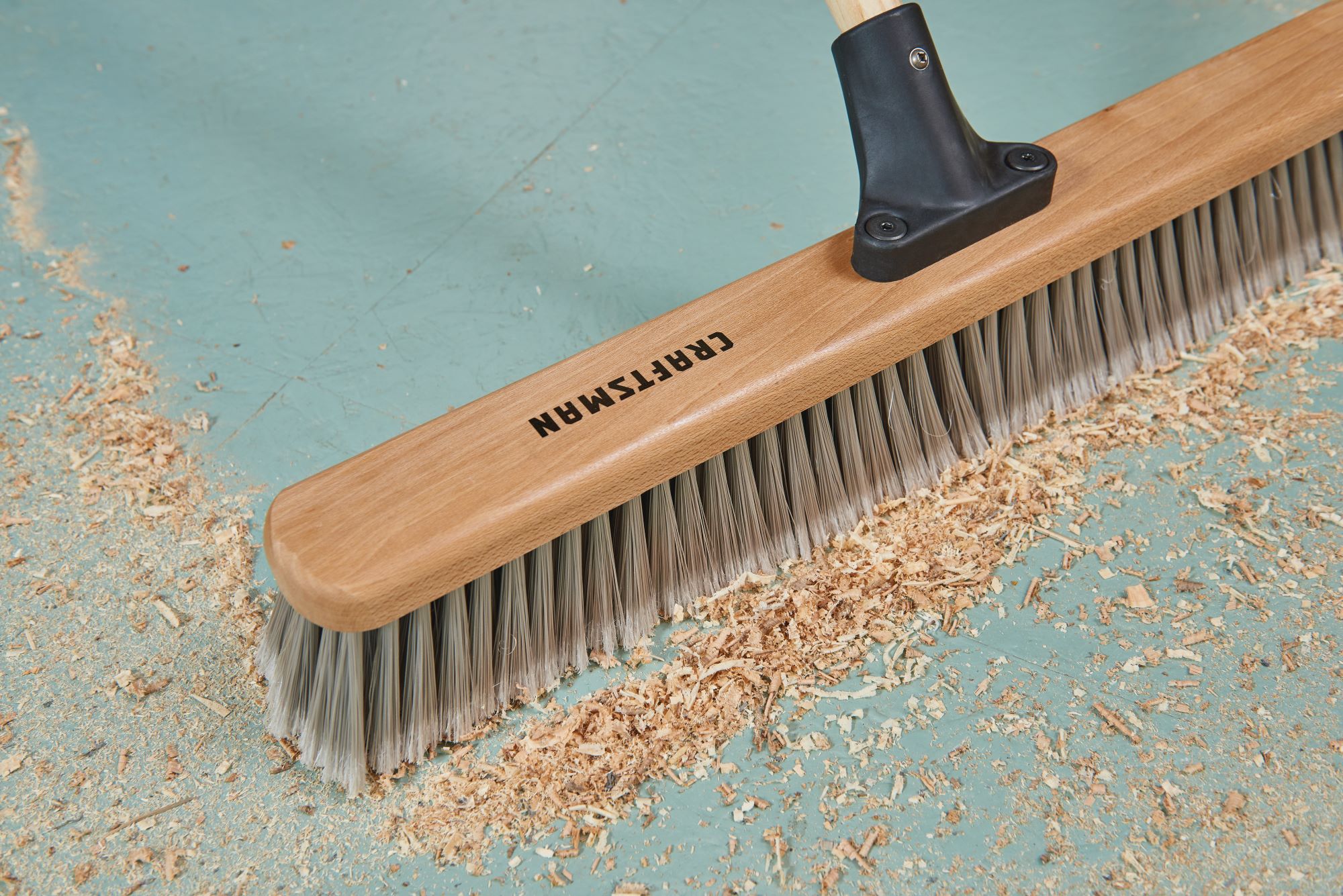 Sweeping Brush Head SOFT Bristle Hard OUT/INdoor Broom Yard Sweeper NYLON BLACK 