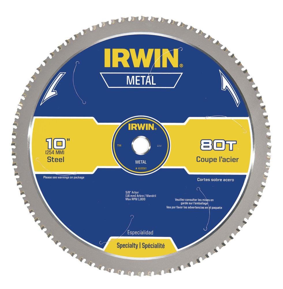 Miter Circular Saw Blade 10-inc 80 Tooth Sb0 for sale online IRWIN Tools Steel Table 