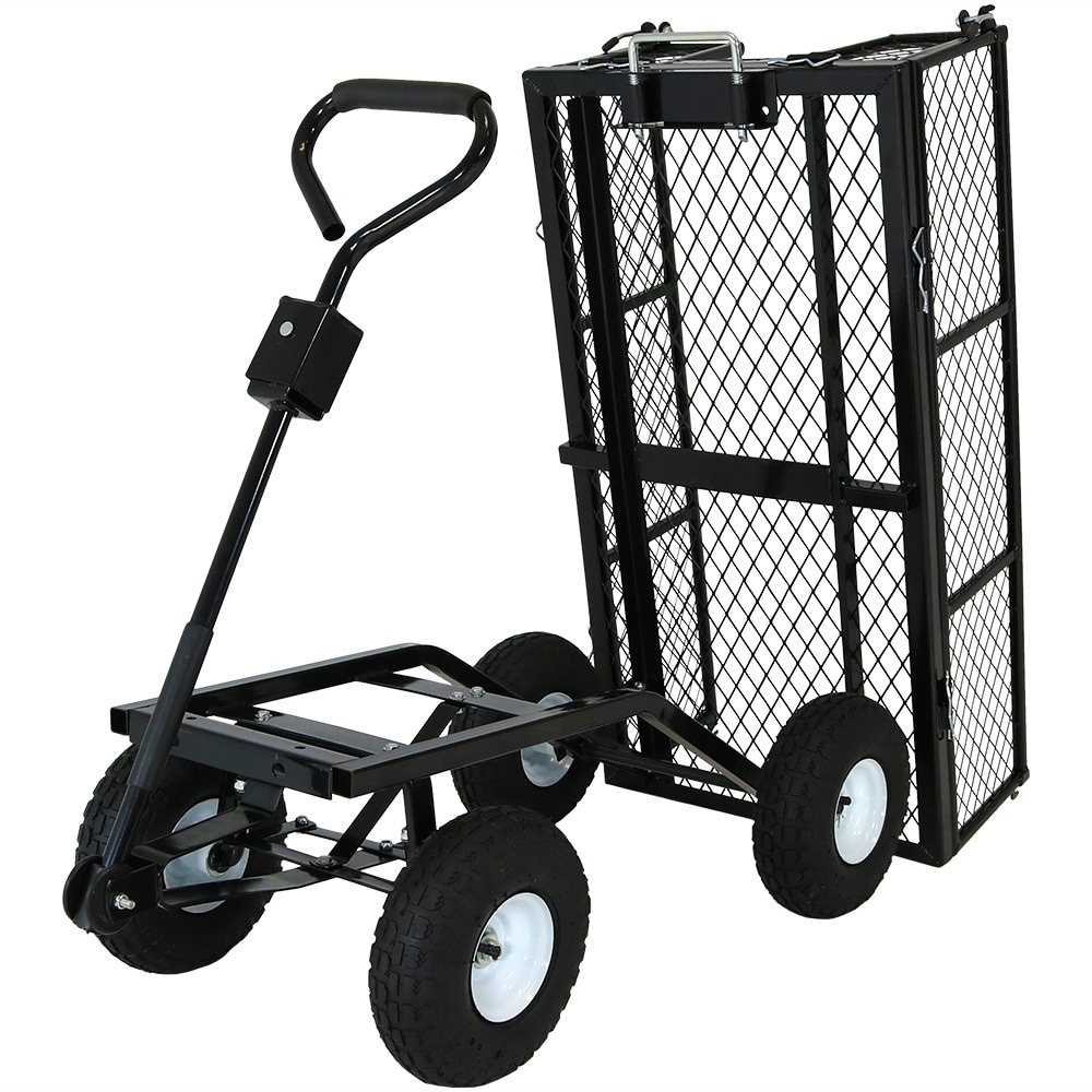 Sunnydaze Decor 4-cu ft Steel Yard Cart