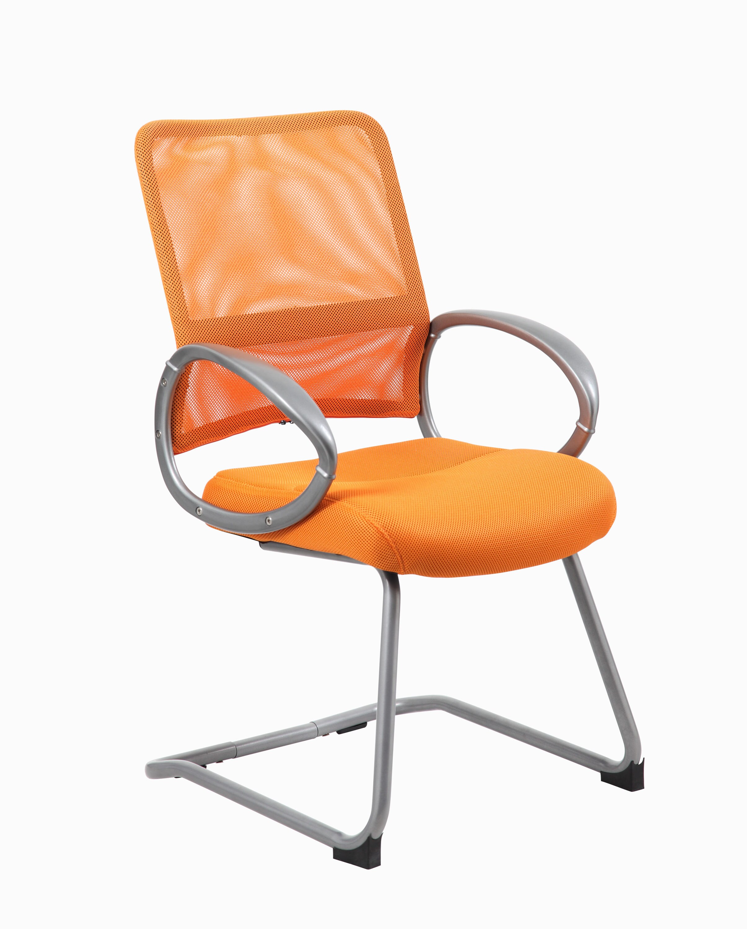 Boss Office Products Mesh Back Task Chair with Pewter Finish in Charcoal Gr  - www.kikizake.com